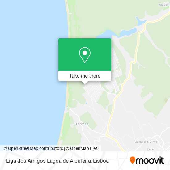 Liga dos Amigos Lagoa de Albufeira mapa