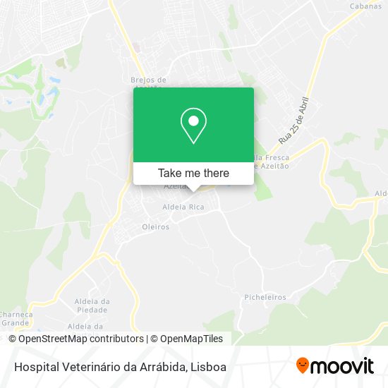 Hospital Veterinário da Arrábida map
