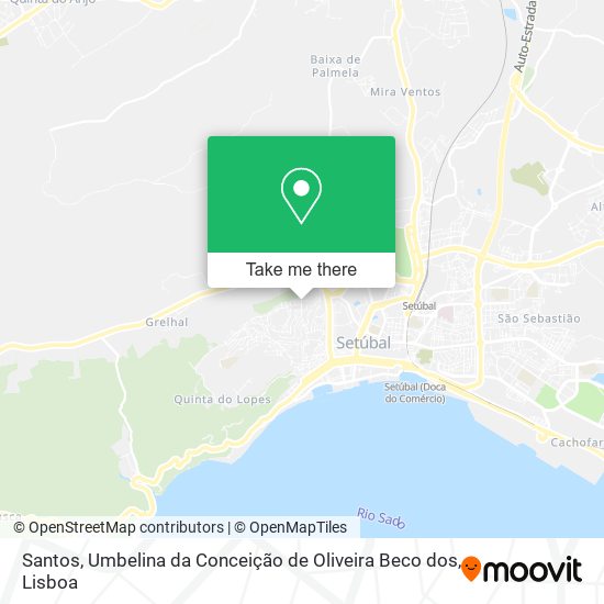 Santos, Umbelina da Conceição de Oliveira Beco dos mapa