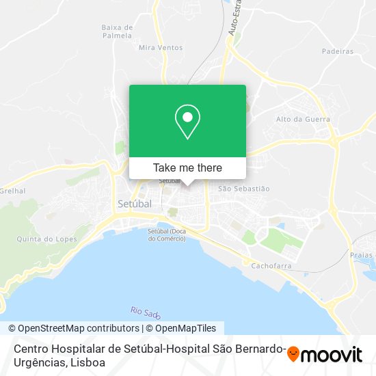 Centro Hospitalar de Setúbal-Hospital São Bernardo-Urgências map