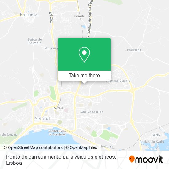 Ponto de carregamento para veículos elétricos map