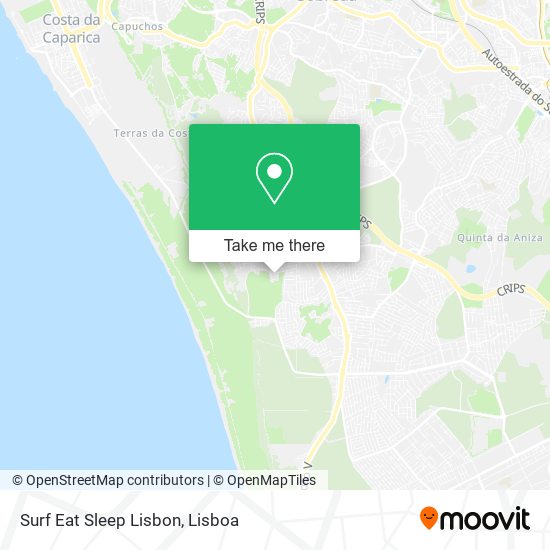 Surf Eat Sleep Lisbon map