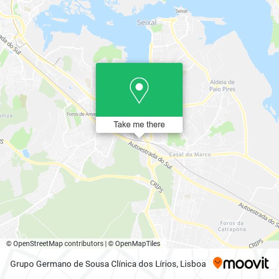 Grupo Germano de Sousa Clínica dos Lírios mapa