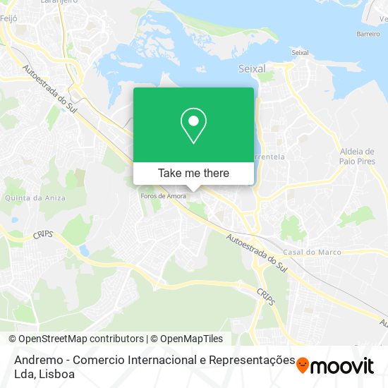 Andremo - Comercio Internacional e Representações Lda mapa