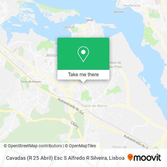 Cavadas (R 25 Abril) Esc S Alfredo R Silveira mapa