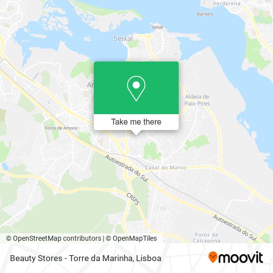 Beauty Stores - Torre da Marinha mapa