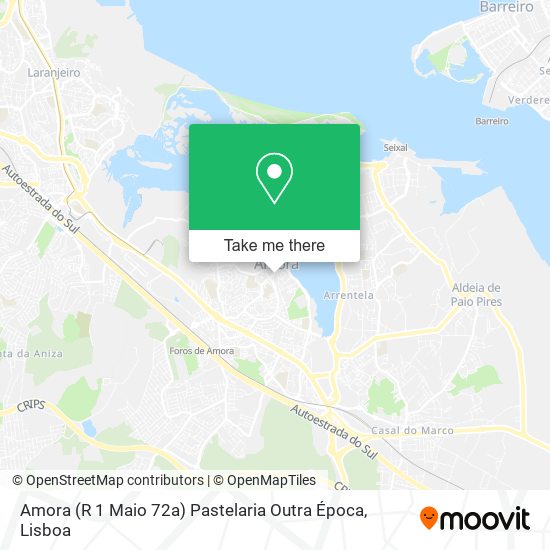Amora (R 1 Maio 72a) Pastelaria Outra Época mapa