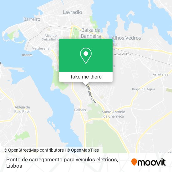 Ponto de carregamento para veículos elétricos map