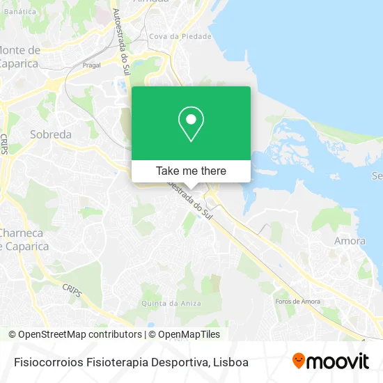 Fisiocorroios Fisioterapia Desportiva mapa