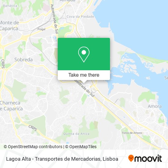 Lagoa Alta - Transportes de Mercadorias map