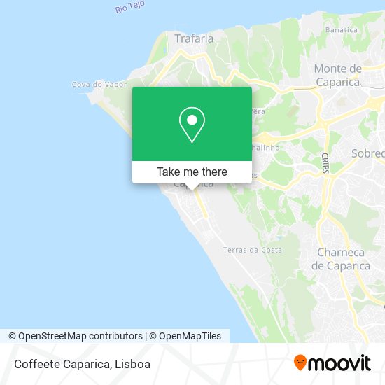 Coffeete Caparica map