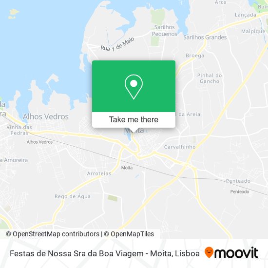 Festas de Nossa Sra da Boa Viagem - Moita map