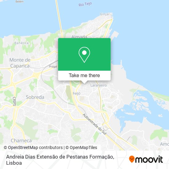 Andreia Dias Extensão de Pestanas Formação map