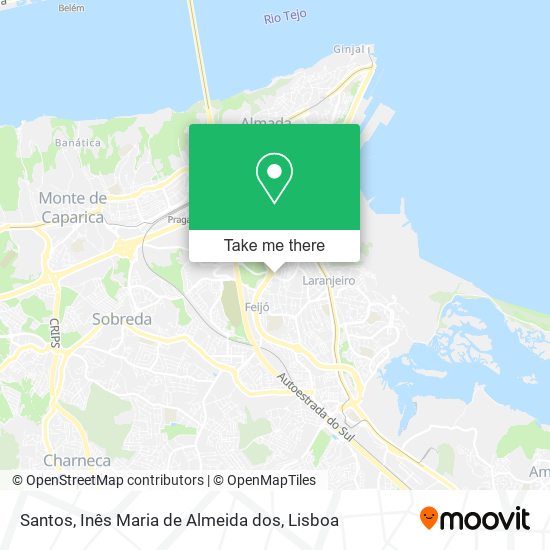 Santos, Inês Maria de Almeida dos mapa