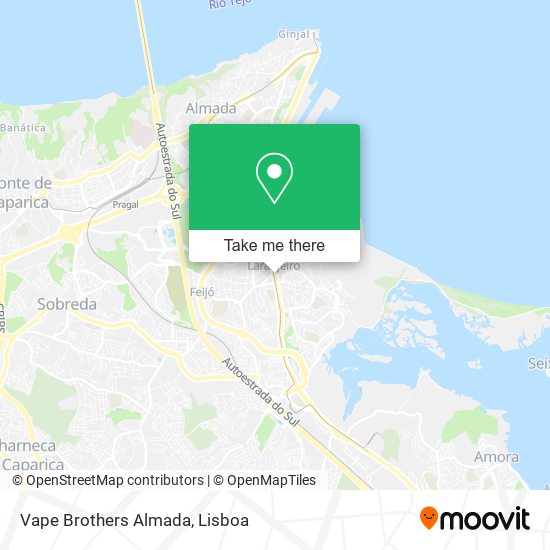 Vape Brothers Almada map