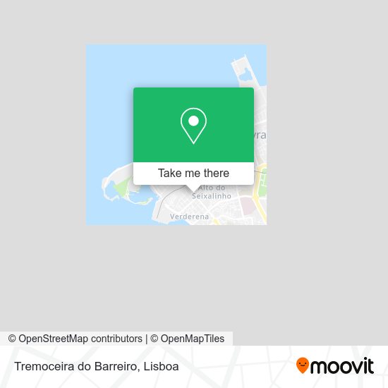 Tremoceira do Barreiro mapa