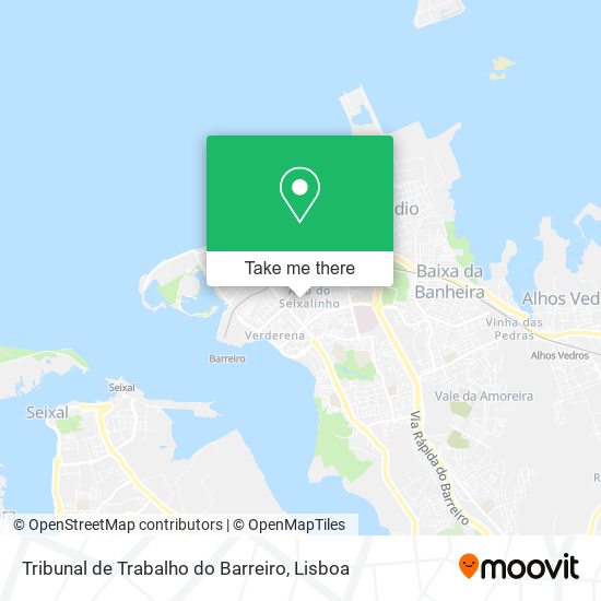 Tribunal de Trabalho do Barreiro map