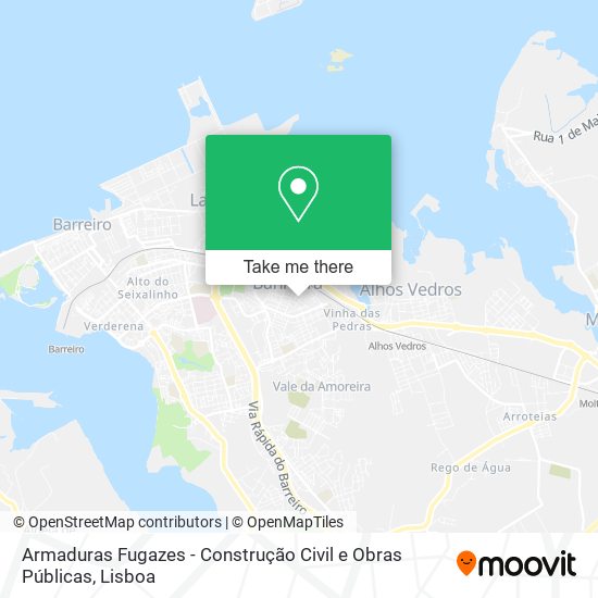 Armaduras Fugazes - Construção Civil e Obras Públicas map