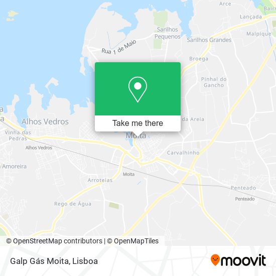 Galp Gás Moita map