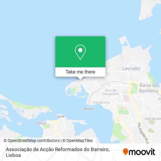 Associação de Acção Reformados do Barreiro map