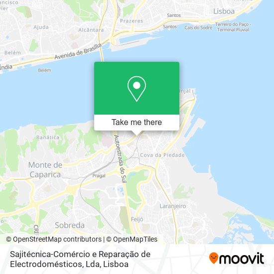 Sajitécnica-Comércio e Reparação de Electrodomésticos, Lda mapa