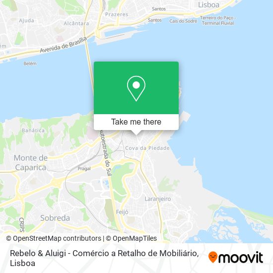 Rebelo & Aluigi - Comércio a Retalho de Mobiliário map