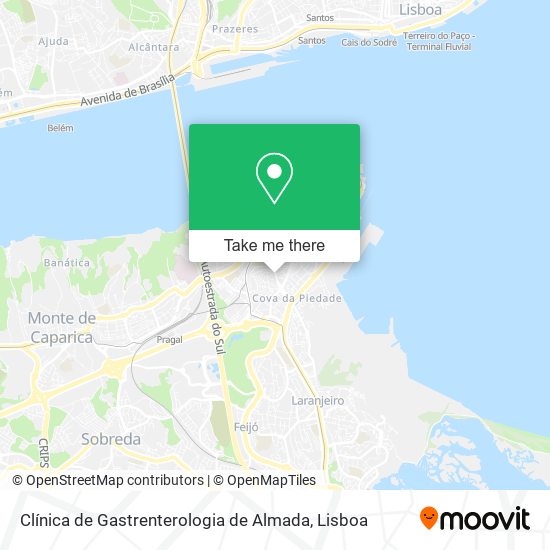 Clínica de Gastrenterologia de Almada map