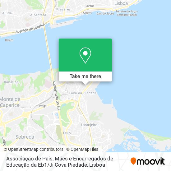 Associação de Pais, Mães e Encarregados de Educação da Eb1 / Ji Cova Piedade map