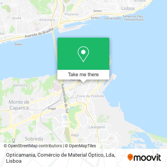 Opticamania, Comércio de Material Óptico, Lda mapa