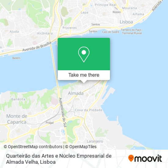 Quarteirão das Artes e Núcleo Empresarial de Almada Velha map