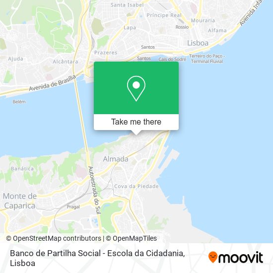 Banco de Partilha Social - Escola da Cidadania mapa