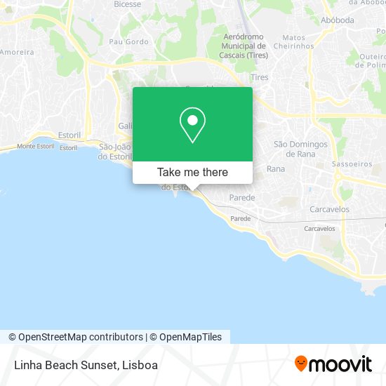 Linha Beach Sunset mapa