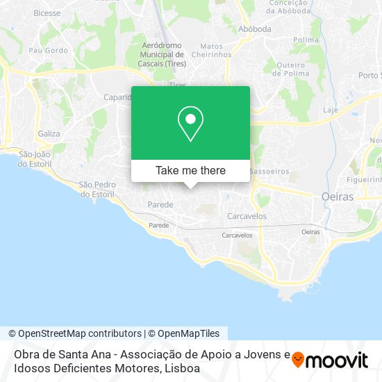 Obra de Santa Ana - Associação de Apoio a Jovens e Idosos Deficientes Motores map