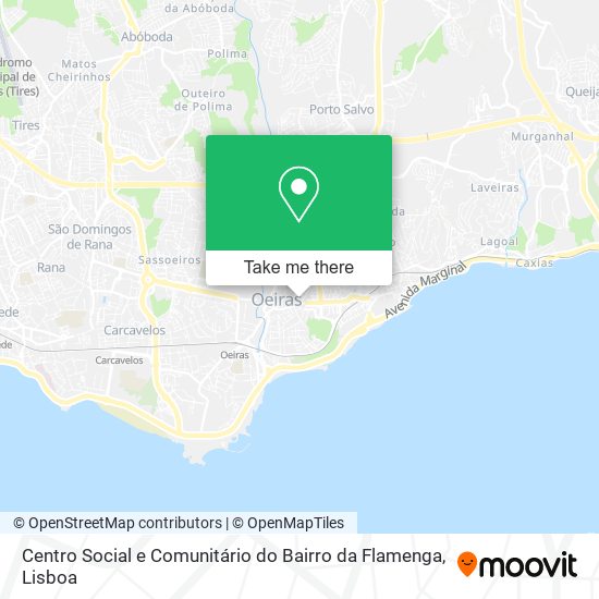 Centro Social e Comunitário do Bairro da Flamenga mapa