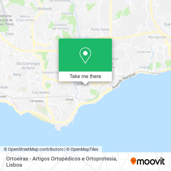 Ortoeiras - Artigos Ortopédicos e Ortoprotesia map