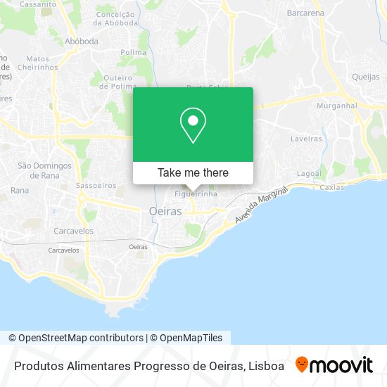 Produtos Alimentares Progresso de Oeiras map