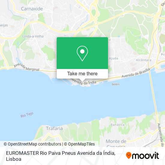 EUROMASTER Rio Paiva Pneus Avenida da Índia map