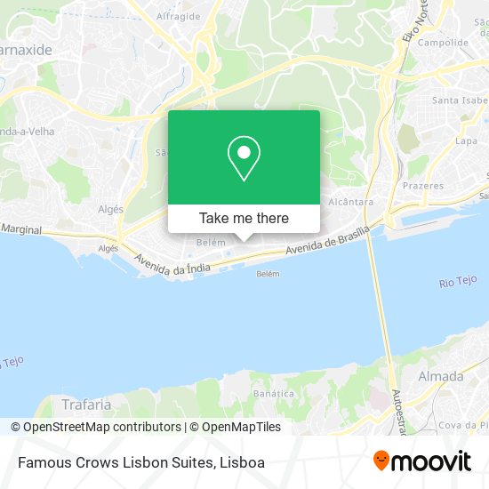 Famous Crows Lisbon Suites map