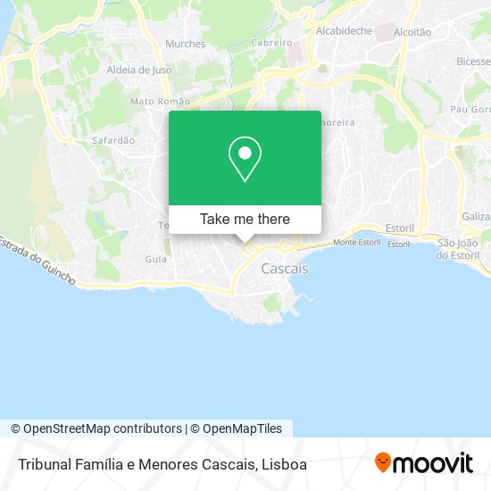 Tribunal Família e Menores Cascais mapa