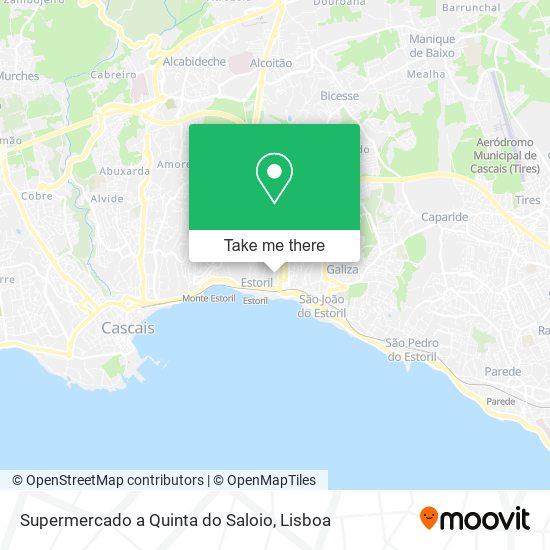 Supermercado a Quinta do Saloio map