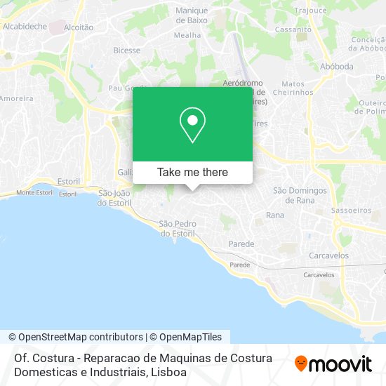 Of. Costura - Reparacao de Maquinas de Costura Domesticas e Industriais map