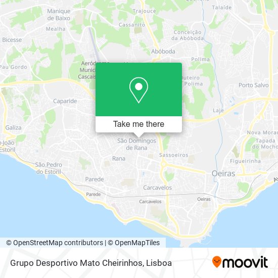 Grupo Desportivo Mato Cheirinhos map