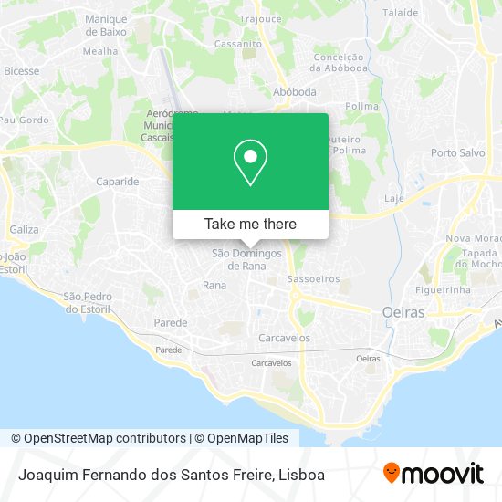 Joaquim Fernando dos Santos Freire mapa