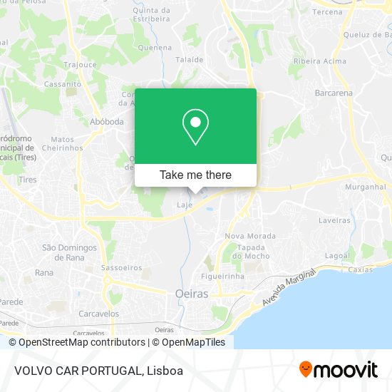 VOLVO CAR PORTUGAL map