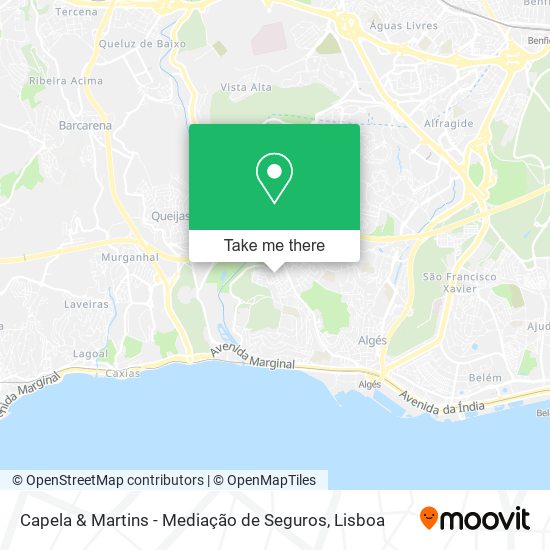 Capela & Martins - Mediação de Seguros mapa