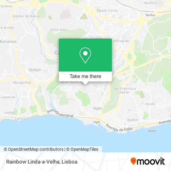 Rainbow Linda-a-Velha map