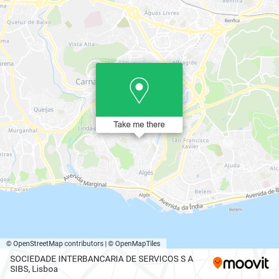 SOCIEDADE INTERBANCARIA DE SERVICOS S A SIBS map