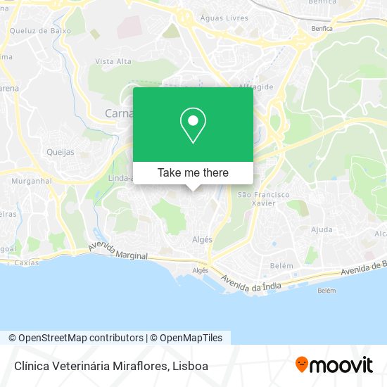 Clínica Veterinária Miraflores map