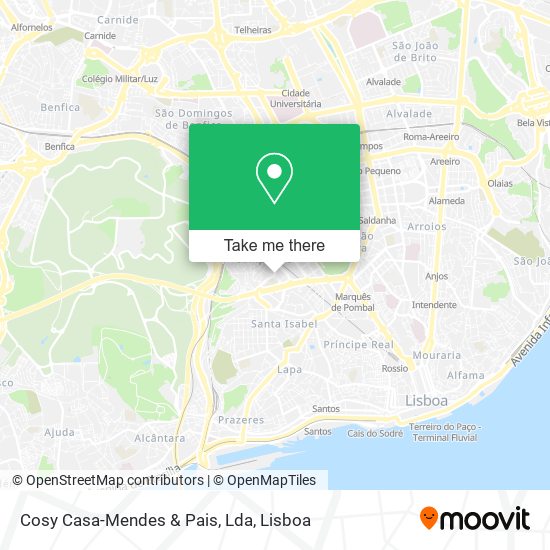 Cosy Casa-Mendes & Pais, Lda mapa
