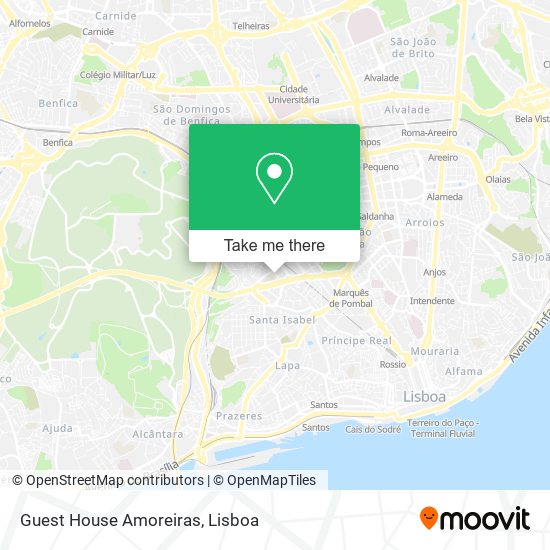 Guest House Amoreiras map